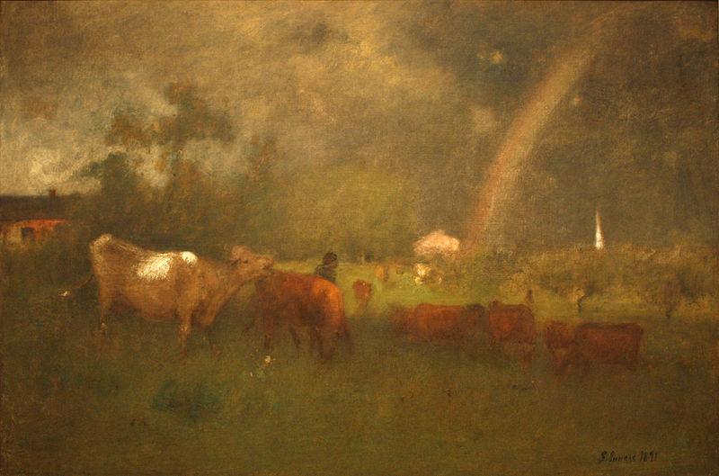 George Inness Shower on the Delaware River Germany oil painting art